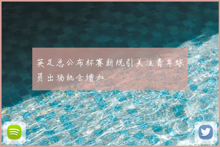 英足总公布杯赛新规引关注青年球员出场机会增加